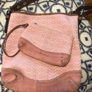 Coach purse and wristlet